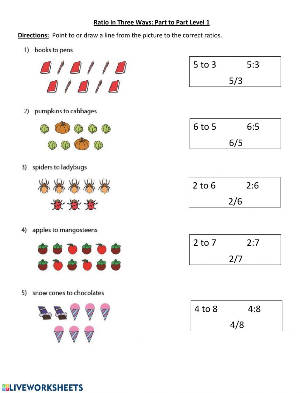 Ratios Three Ways Level 1