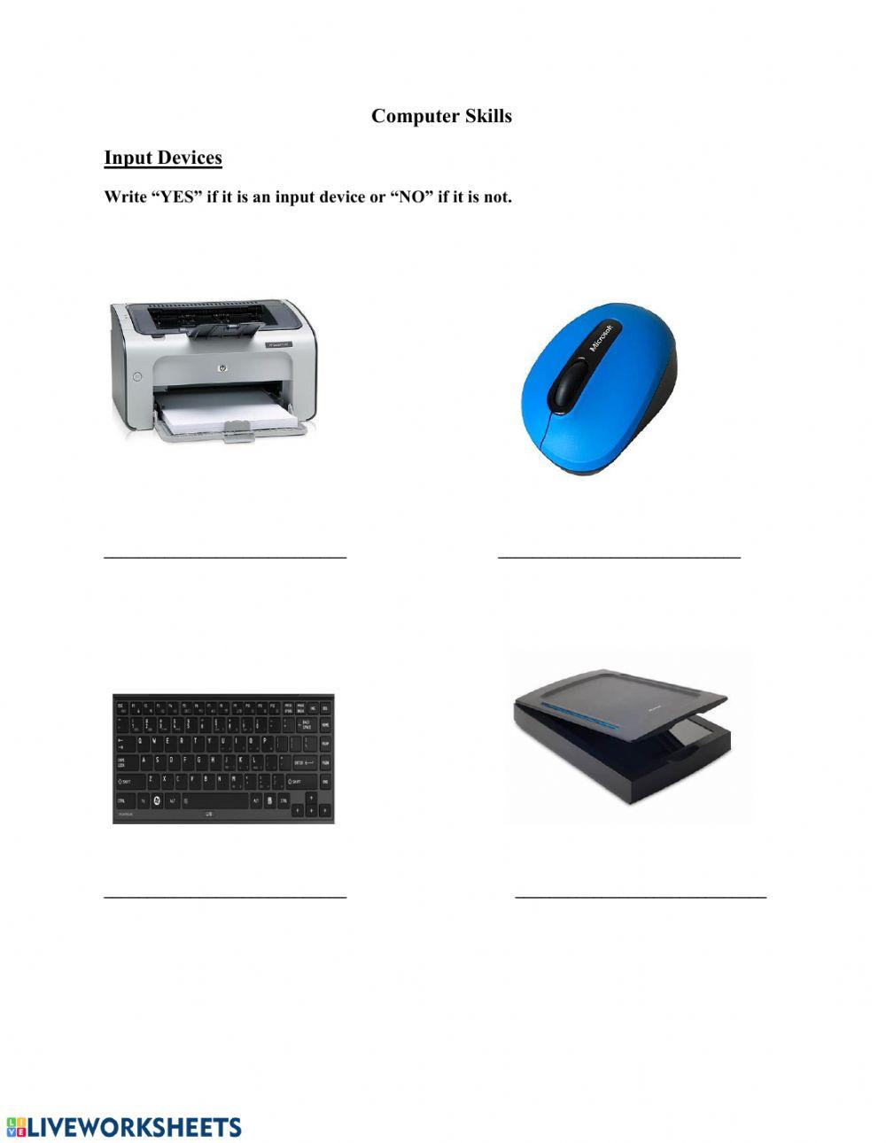 Input Devices online exercise for | Live Worksheets
