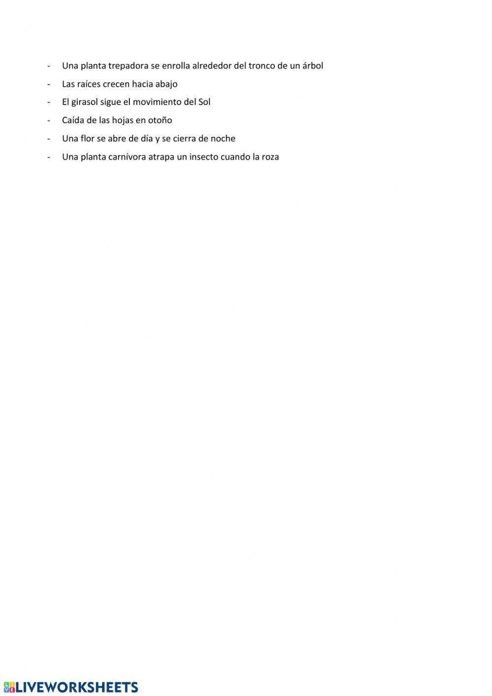 La relación en plantas