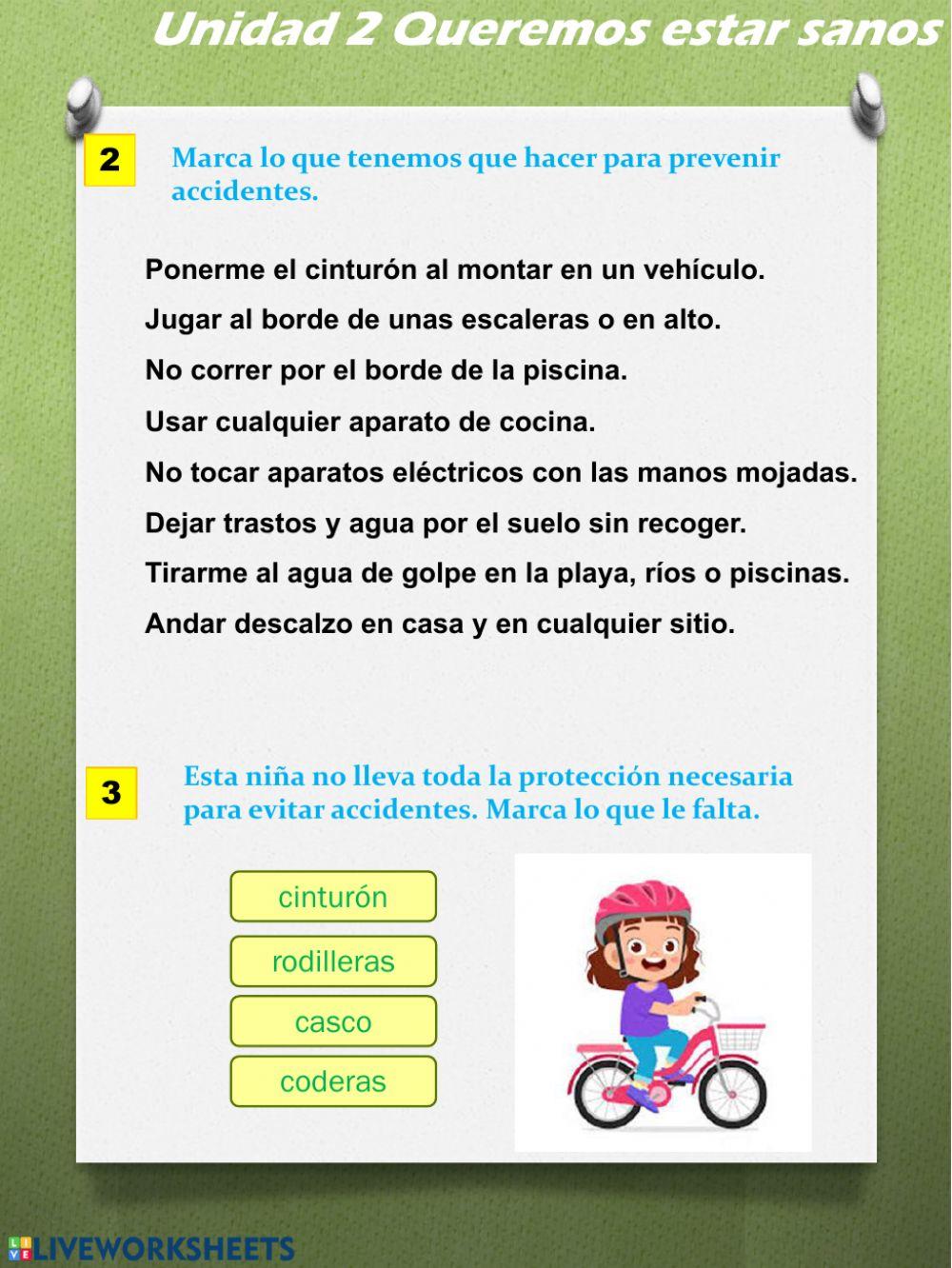 Evitar accidentes y sanitarios