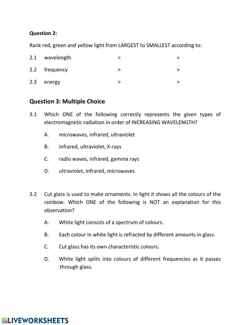 Emission and Absorption Spectra