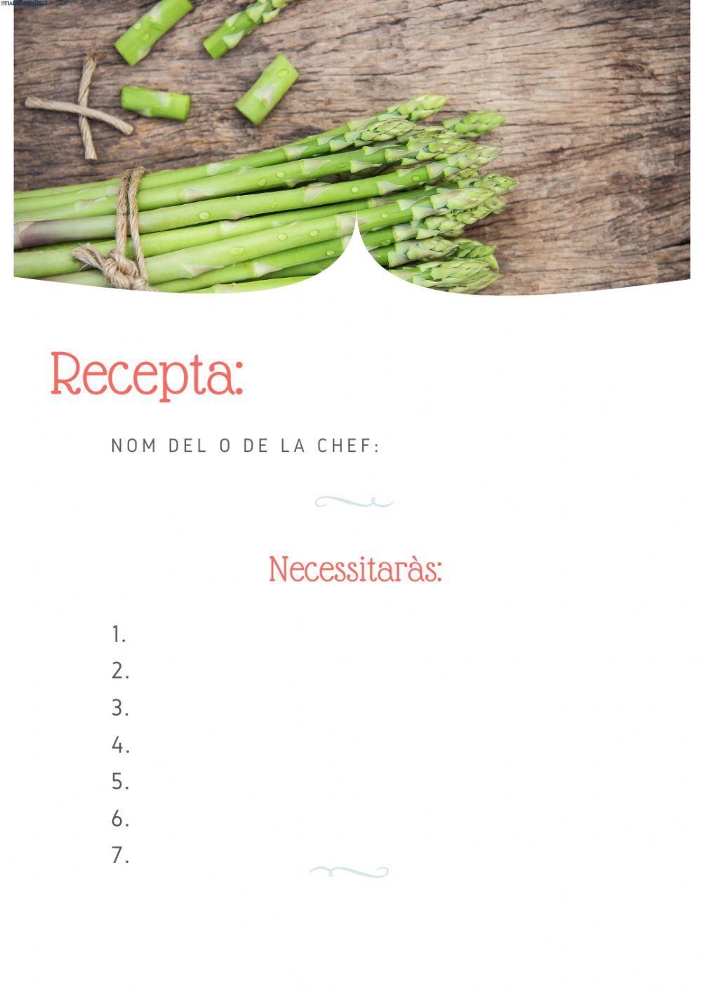 Plantilla recepta