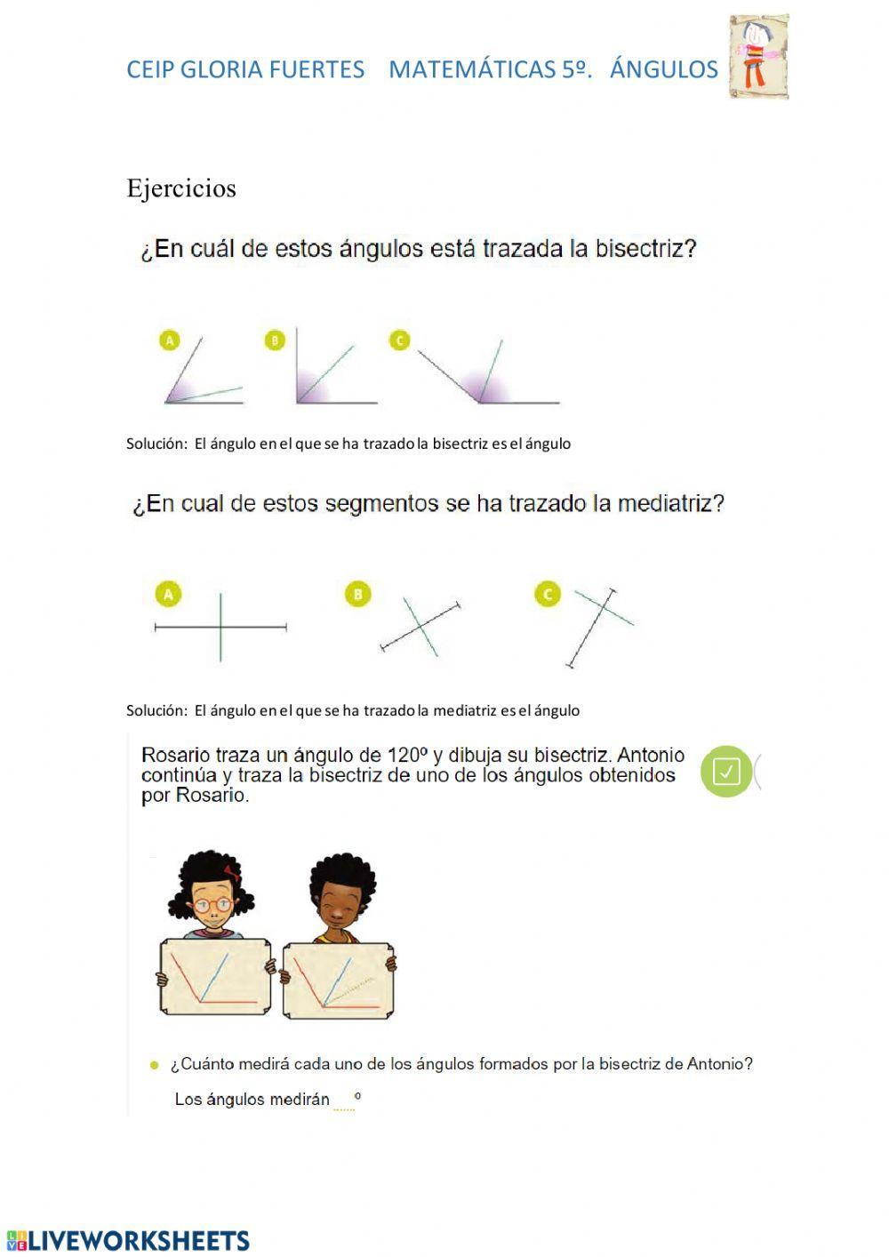 Bisectriz, mediatriz