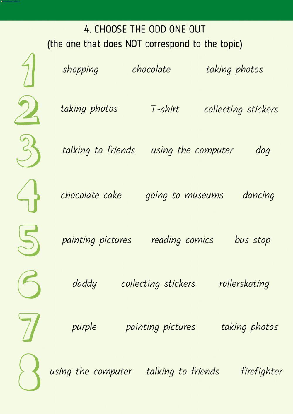 THINGS WE LIKE DOING