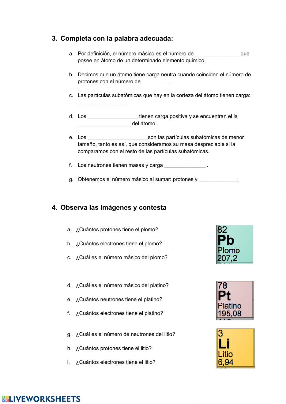 Repaso de las tres primeras fichas