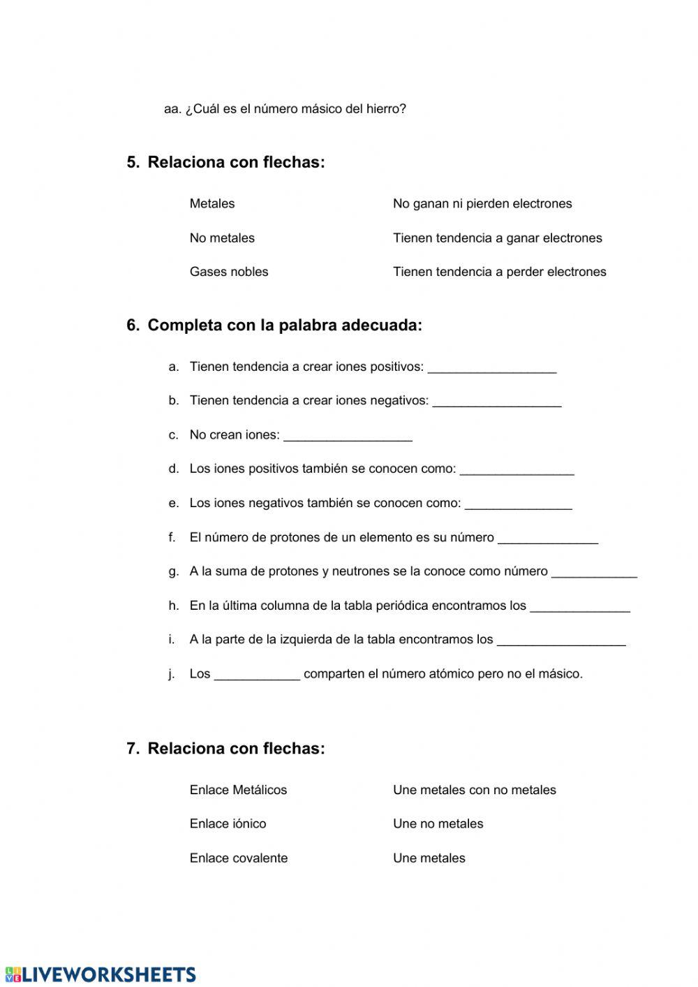 Repaso de las tres primeras fichas