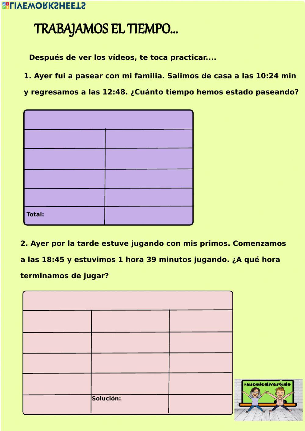 Trabajamos con el tiempo