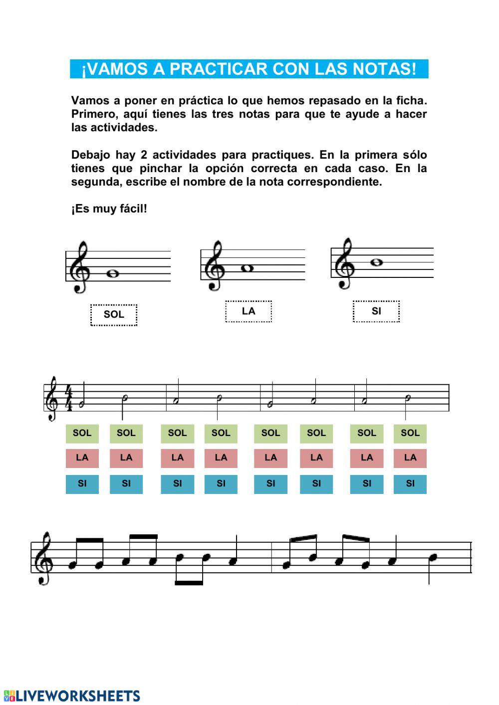 Practicamos sol- la - si