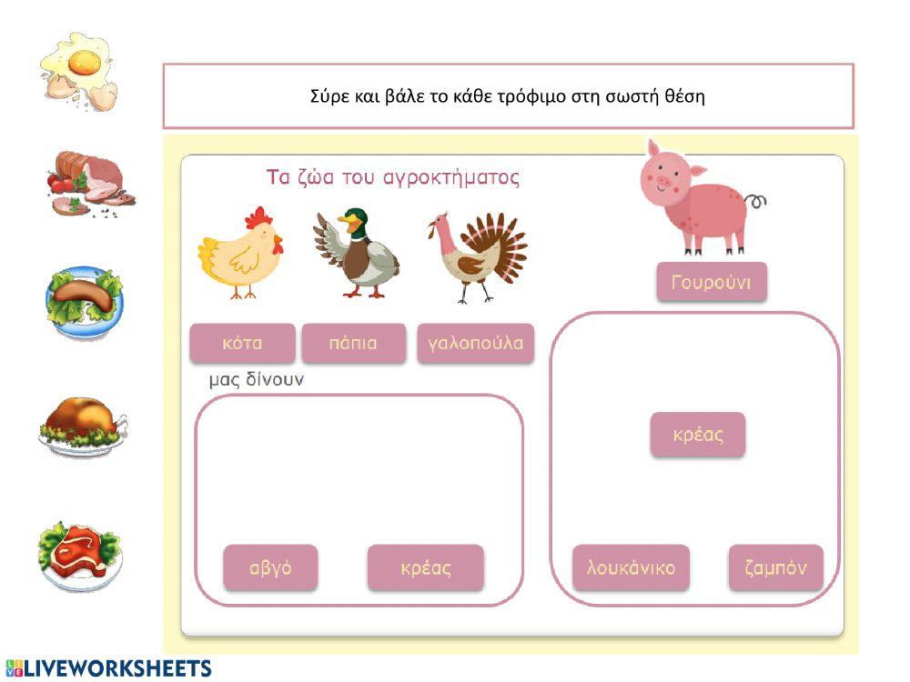 Τα ζώα και τα προϊόντα τους 