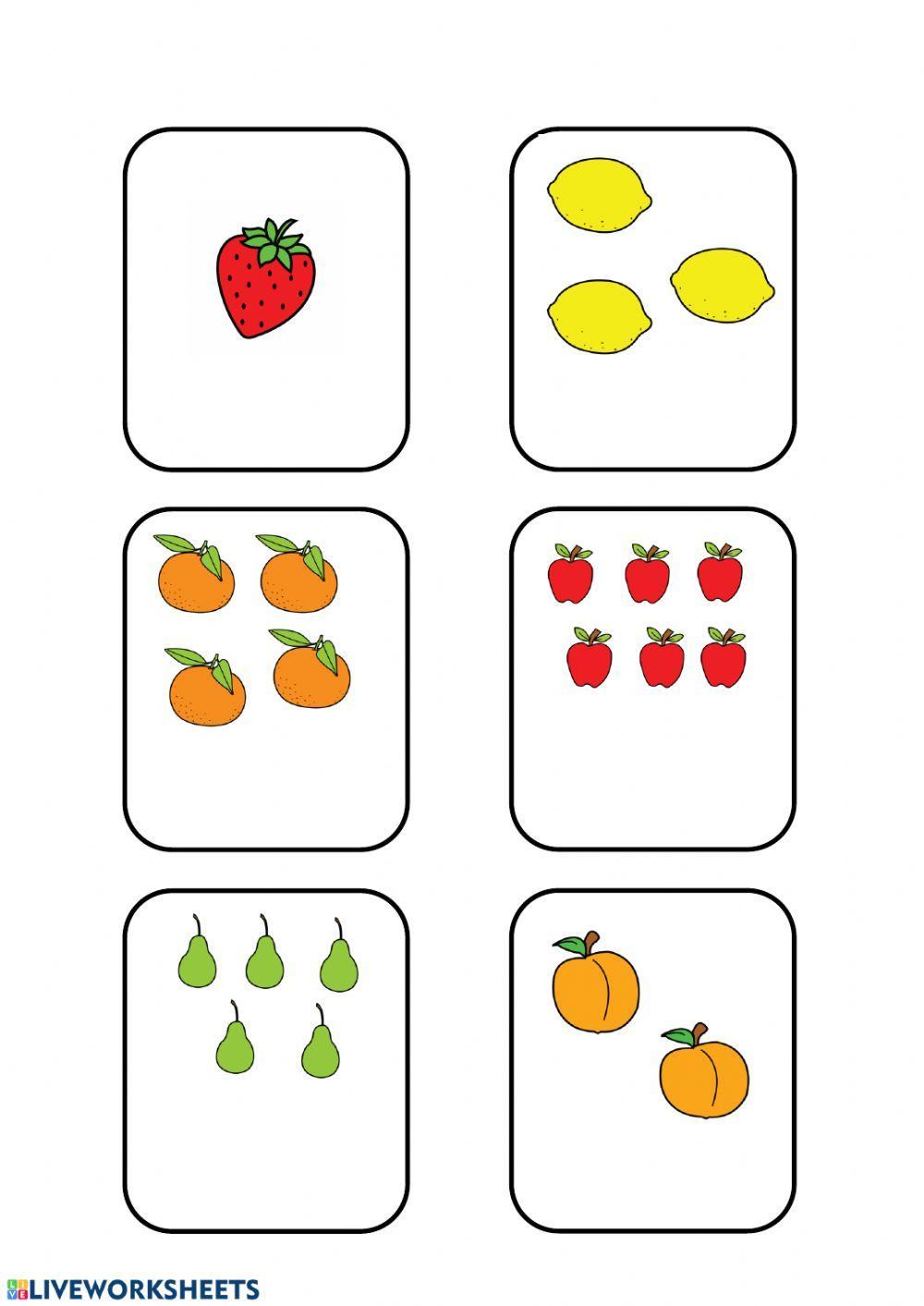 Número-cantidad del 1 al 10