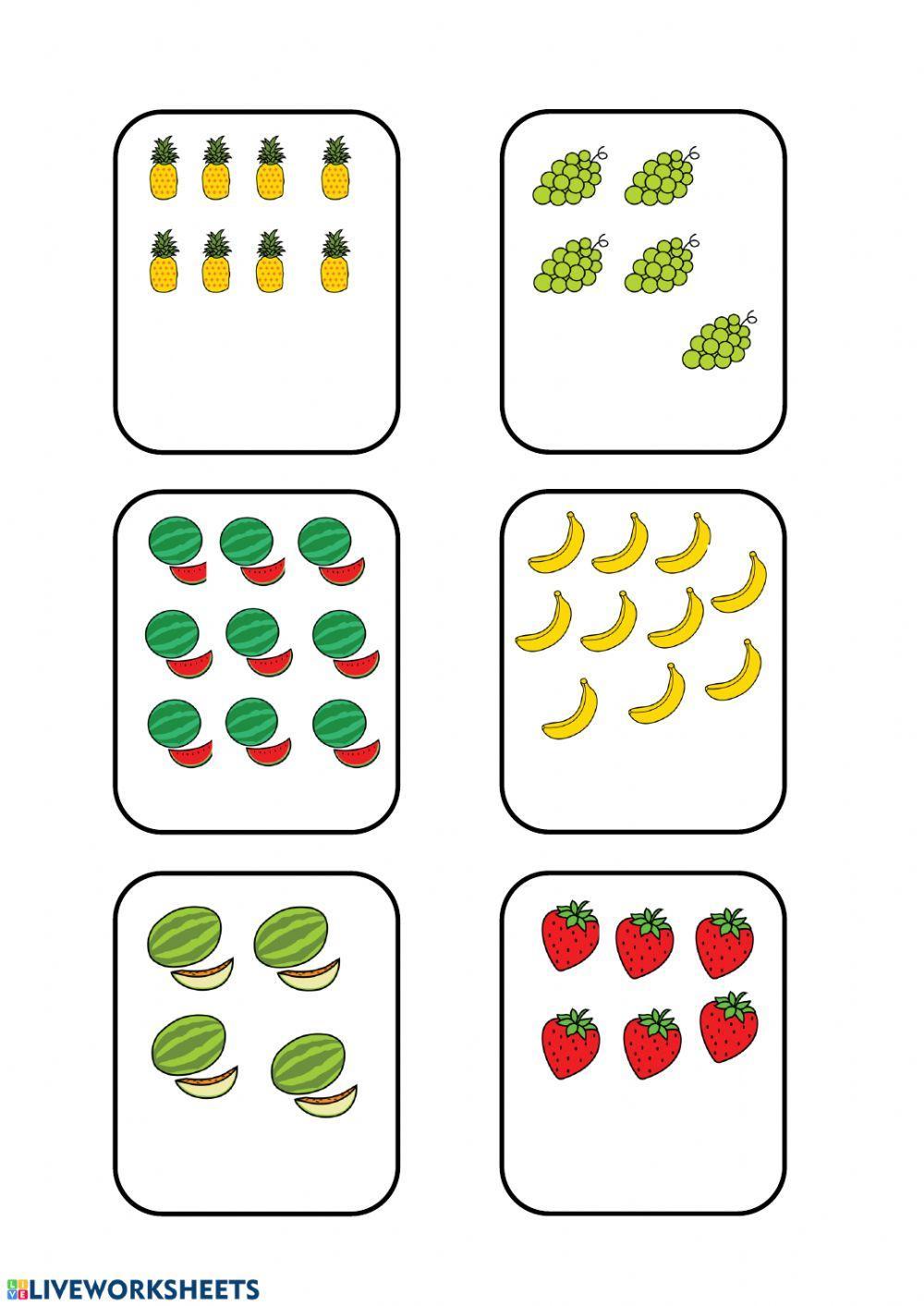 Número-cantidad del 1 al 10