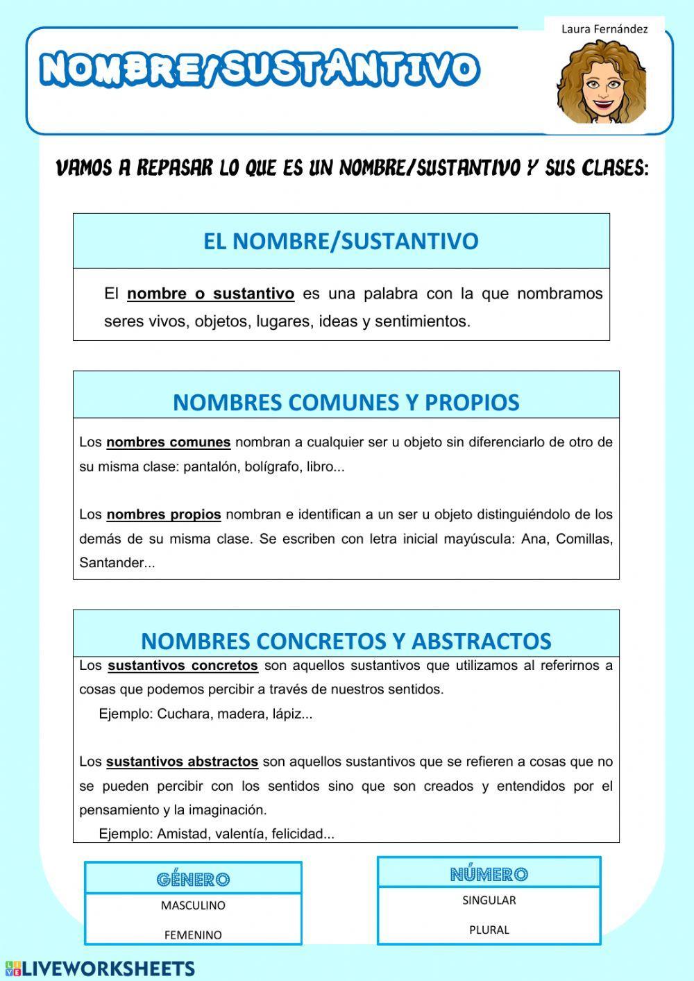 Nombres y sus clases