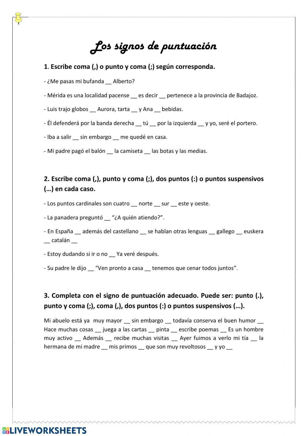 Signos de puntuación