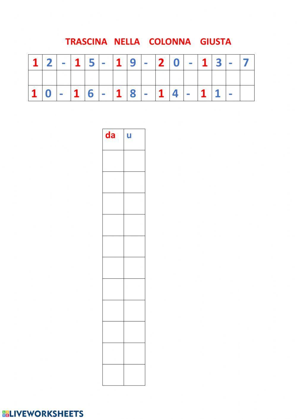 Addizioni in colonna