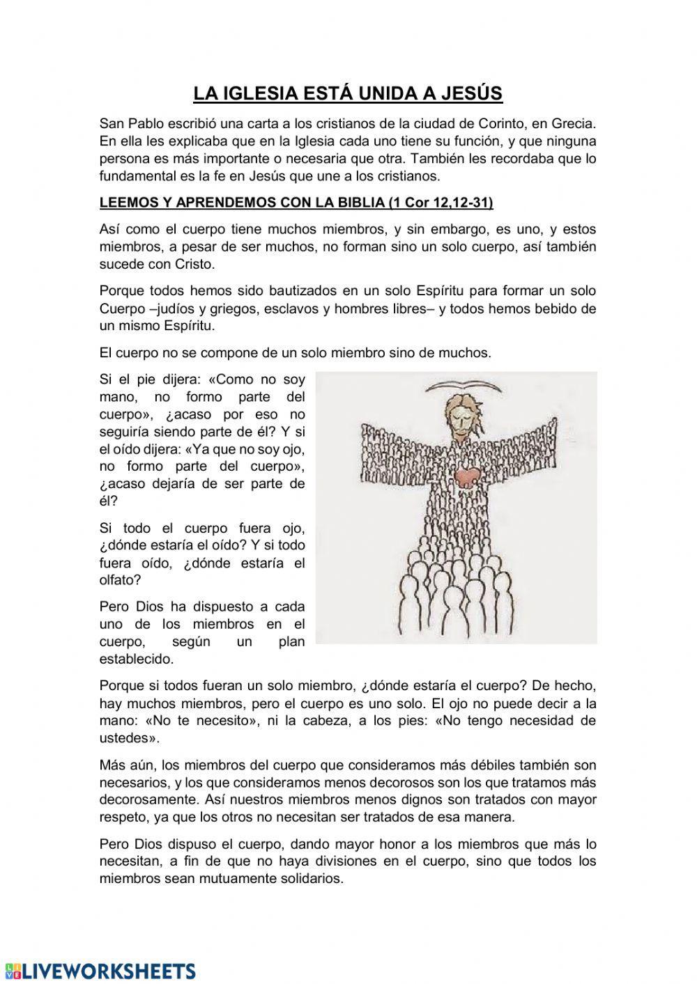 La Iglesia, cuerpo de Jesús