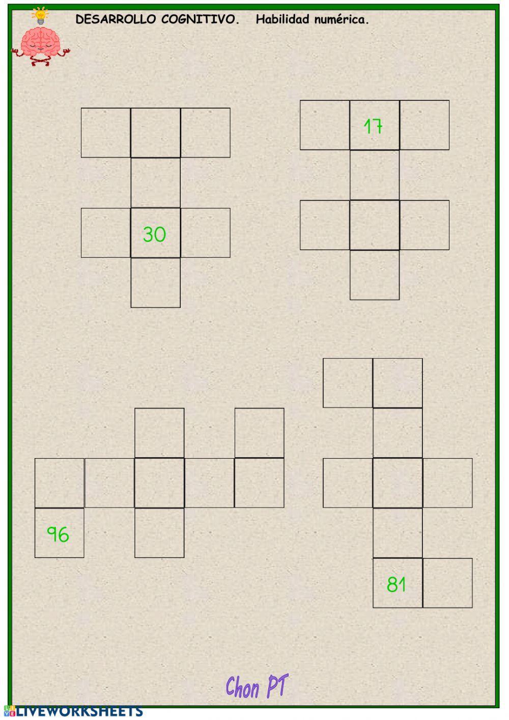 Crucigrama numérico