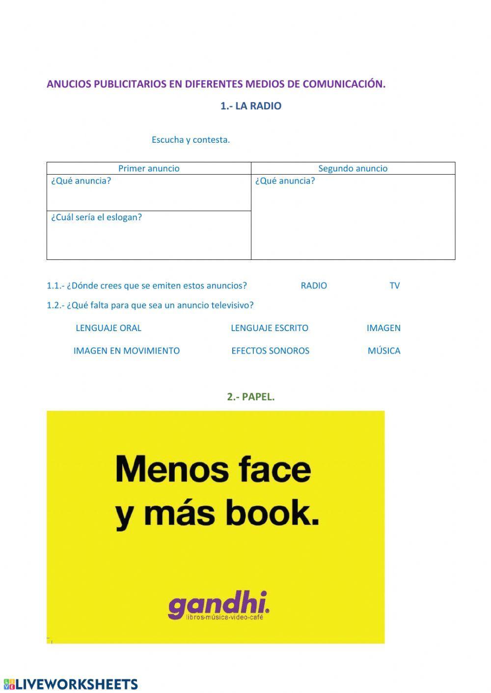 La publicidad en distintos medios de comunicación