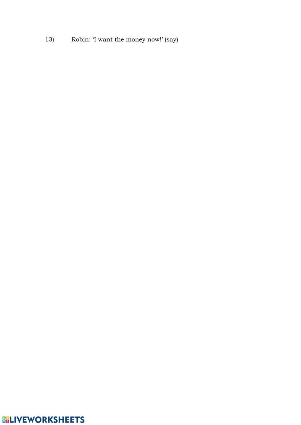 Reported speech in the present