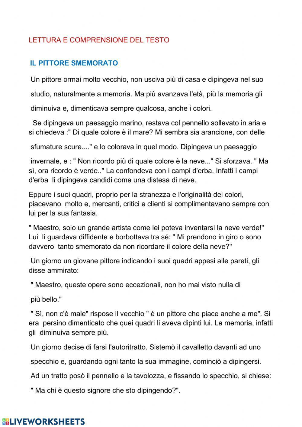 Il pittore smemorato