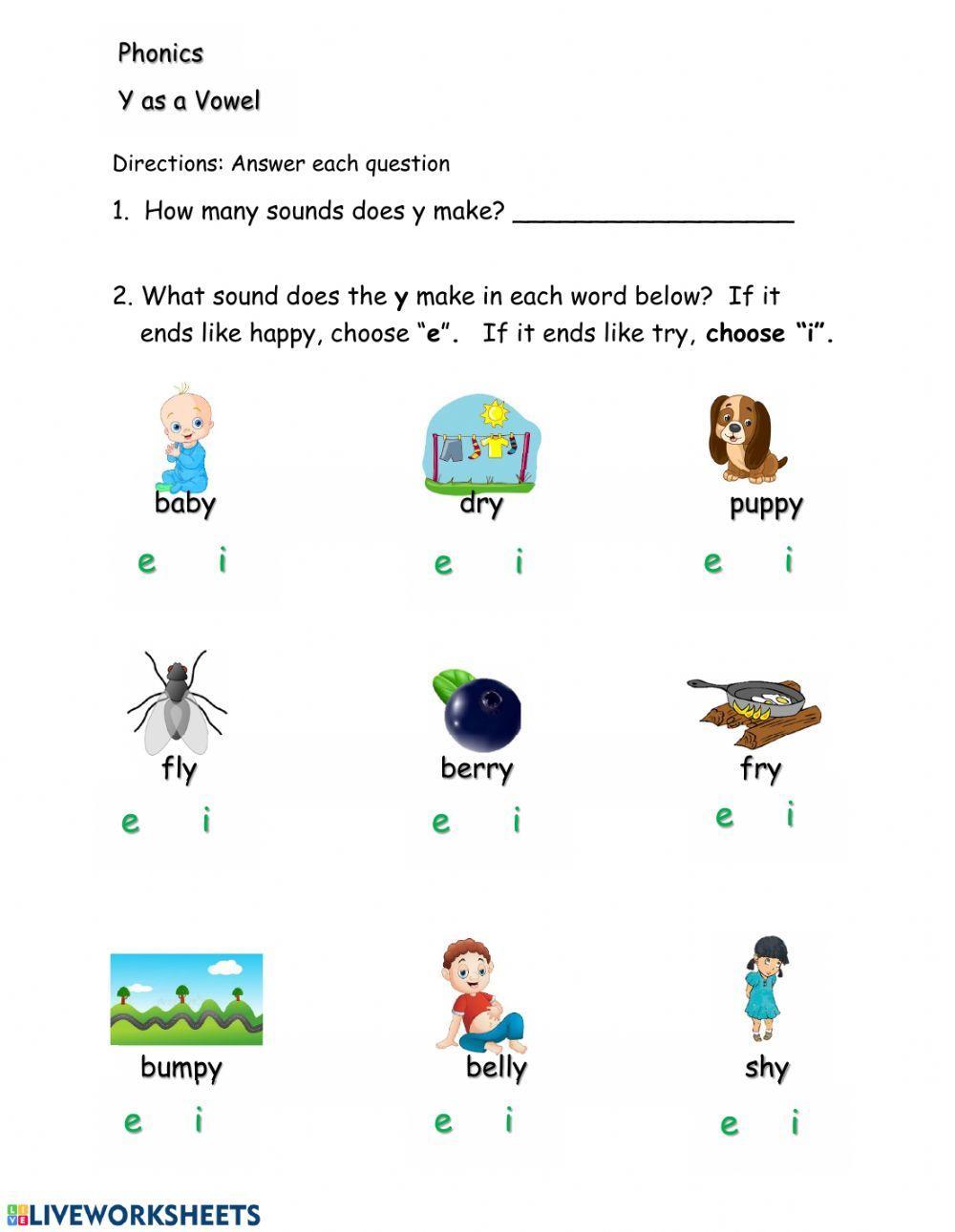 154669 Y as a vowel lilteach40 LiveWorksheets 154669 Y as a vowel lilteach40 LiveWorksheets
