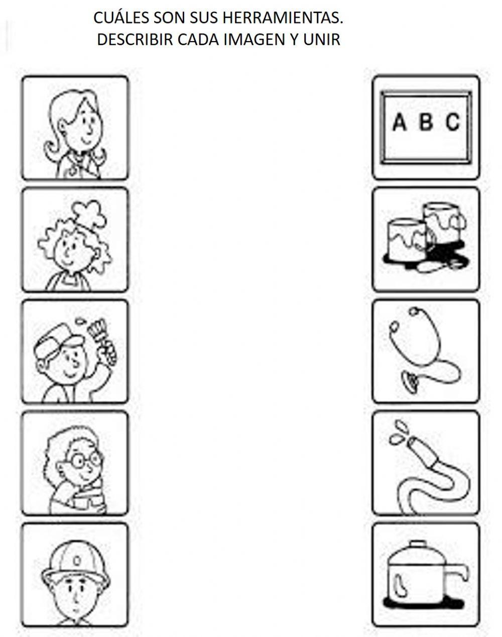 Une trabajadores con sus herramientas