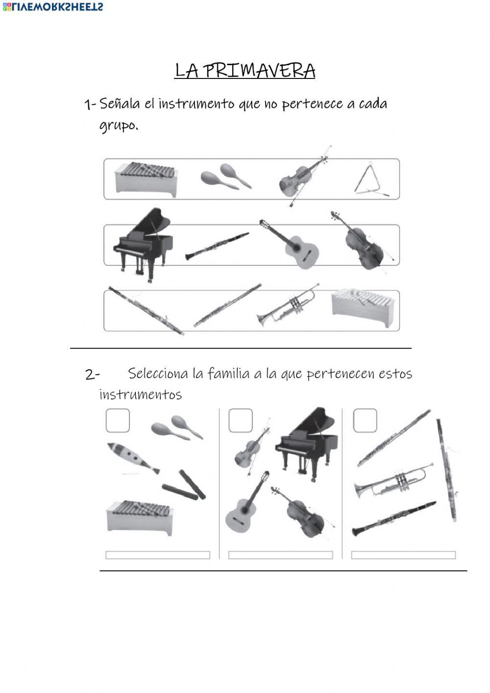 Familias de instrumentos