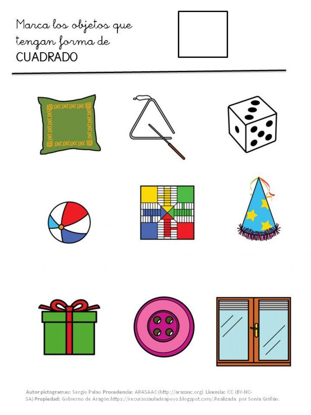 El cuadrado con objetos