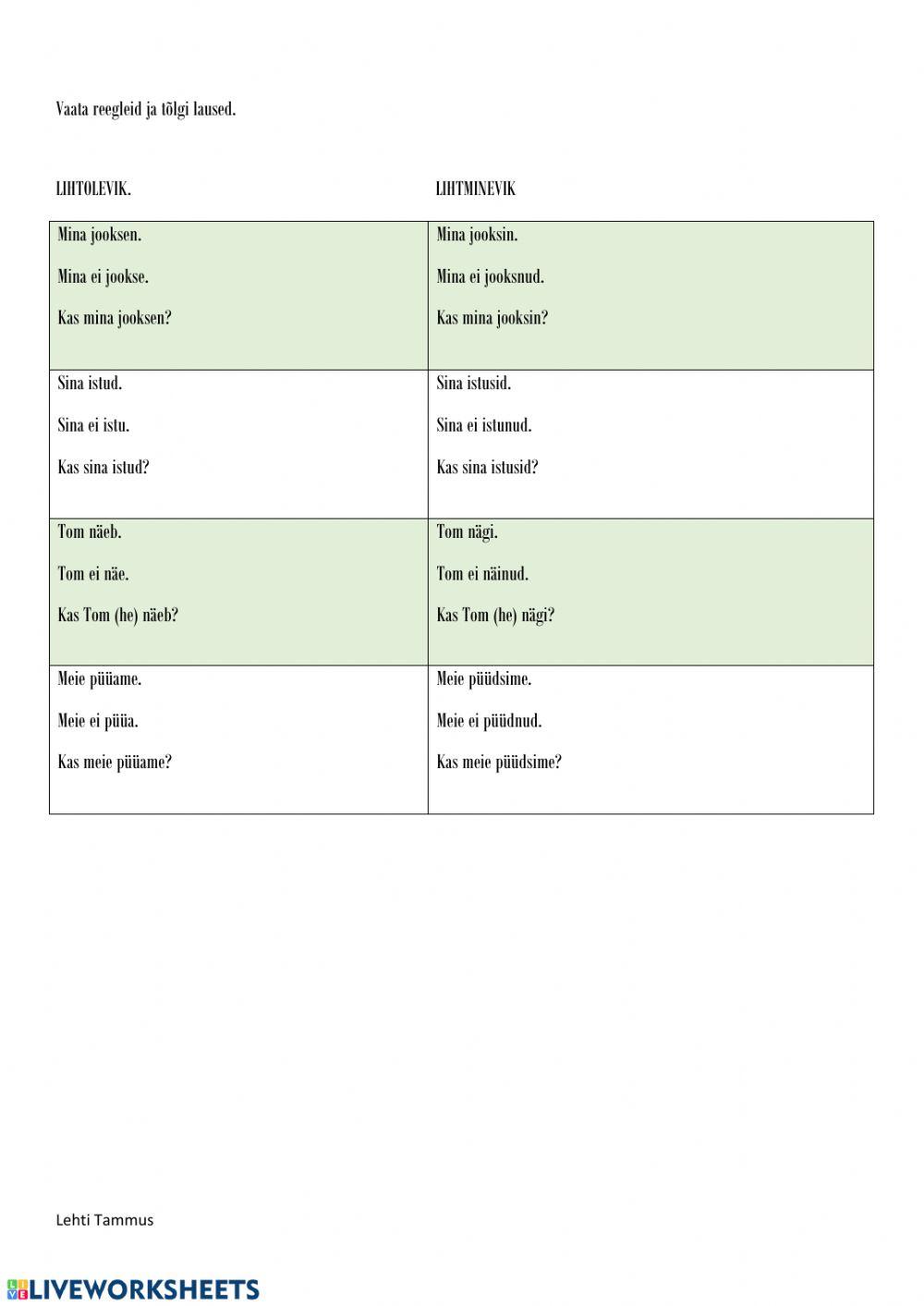 Present Simple or Past Simple