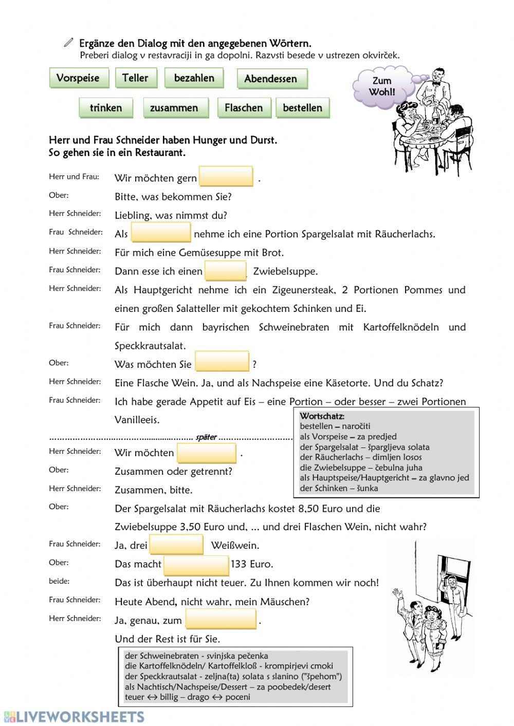 Dialog im Restaurant 2