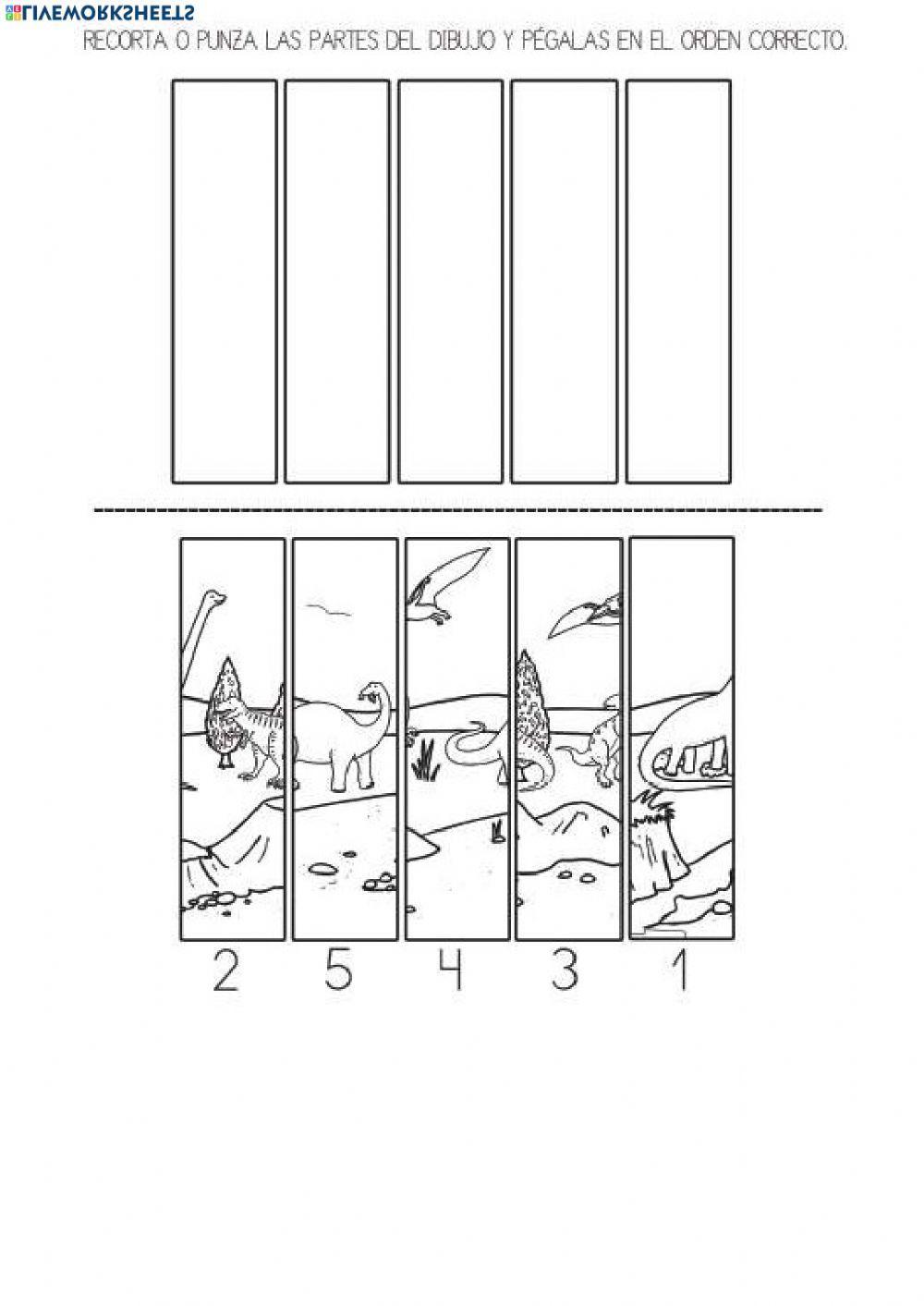 Puzzle Dinosaurios worksheet Live Worksheets