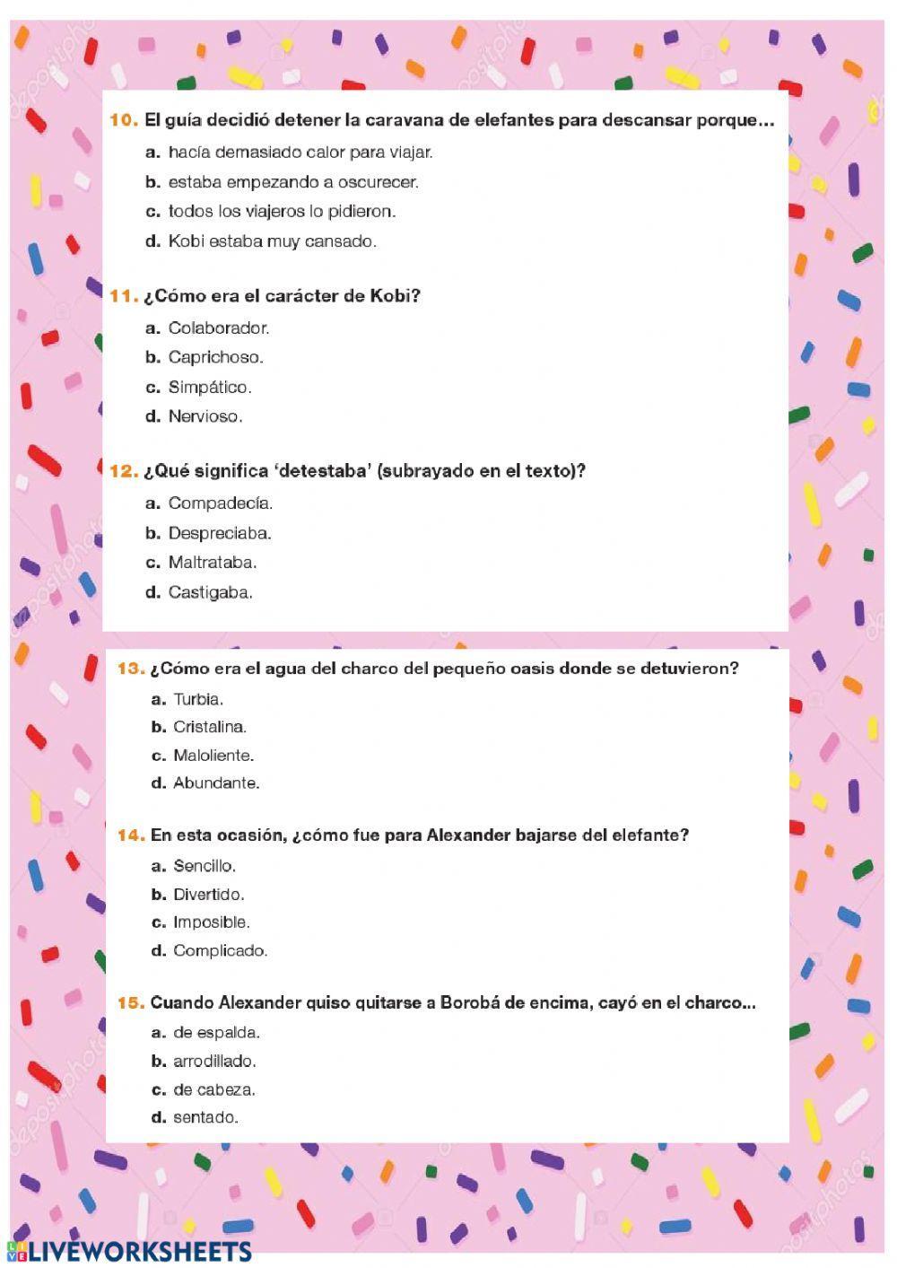 COMPRENSIÓN LECTORA CASTELLANO COMPRENSIÓN LECTORA CASTELLANO