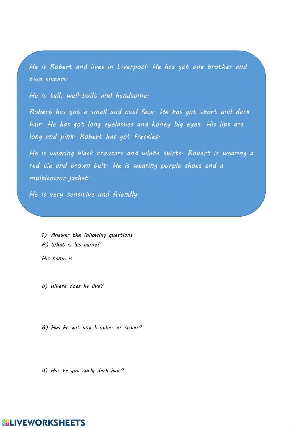 Personal description