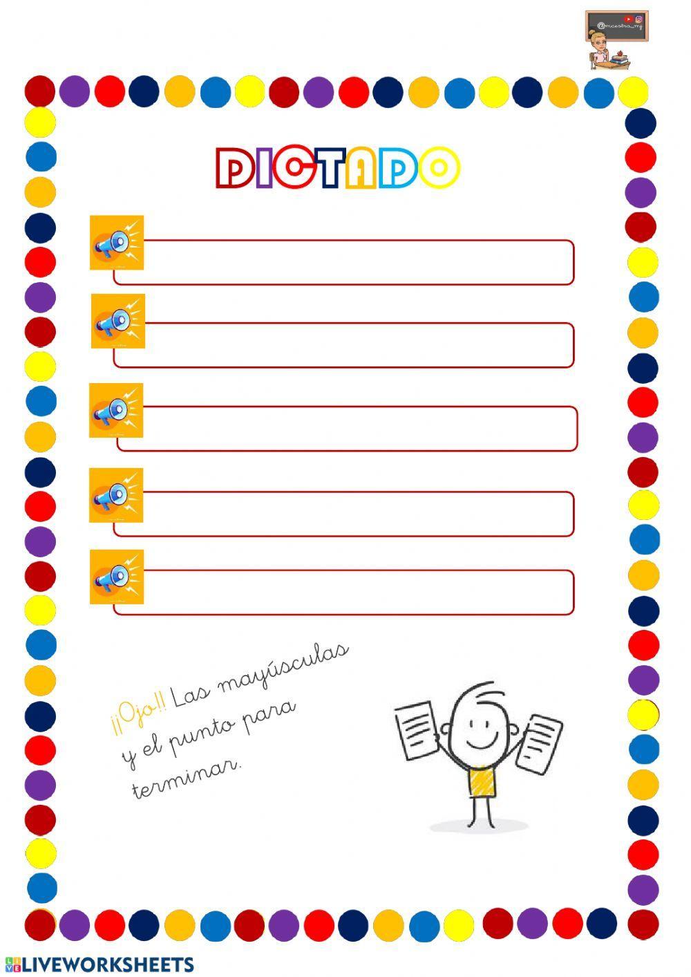 Dictado. Letras w, y, x