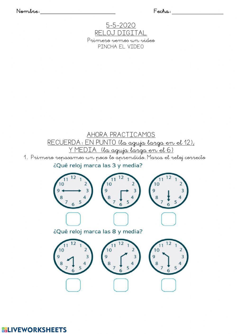 Hoja 3 RELOJ DIGITAL PUNTO E Y MEDIA MATE