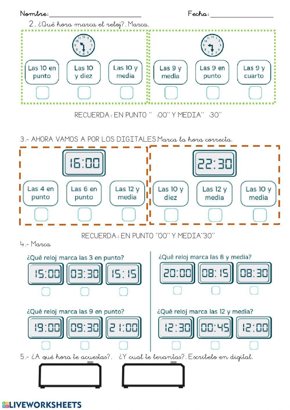 Hoja 3 RELOJ DIGITAL PUNTO E Y MEDIA MATE