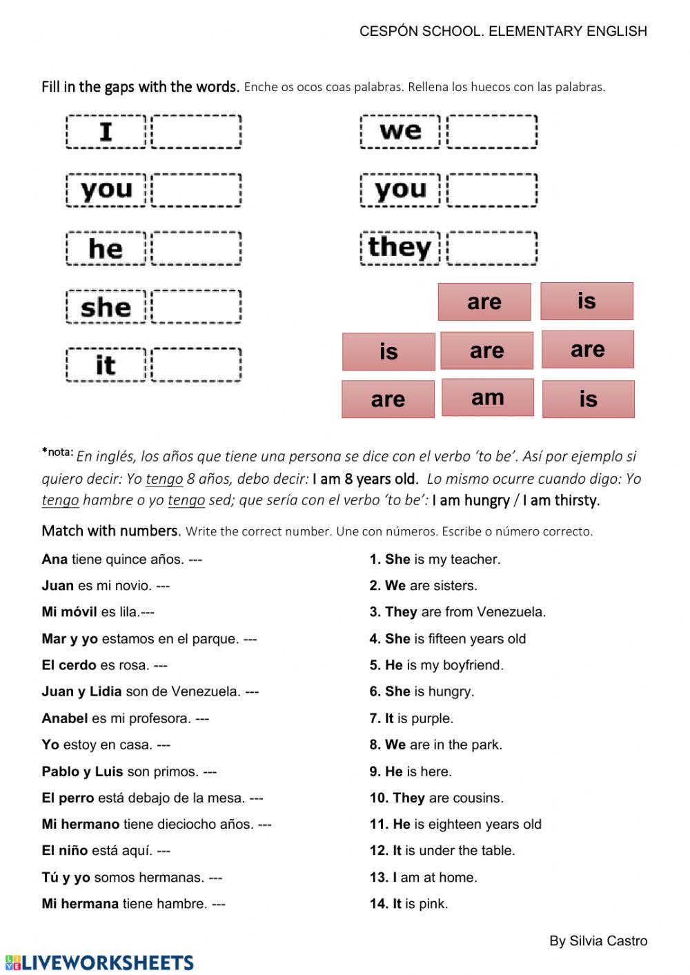 To be online pdf worksheet | Live Worksheets