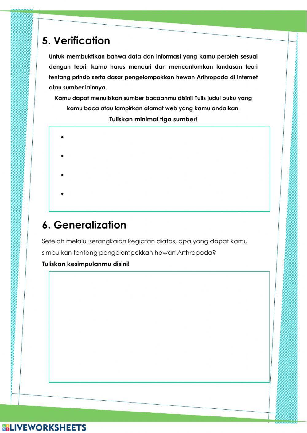 E-worksheet Arthropoda Berbasis Guided Discovery Revised
