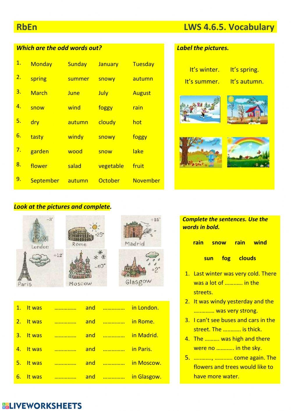 Weather, to be in the Past