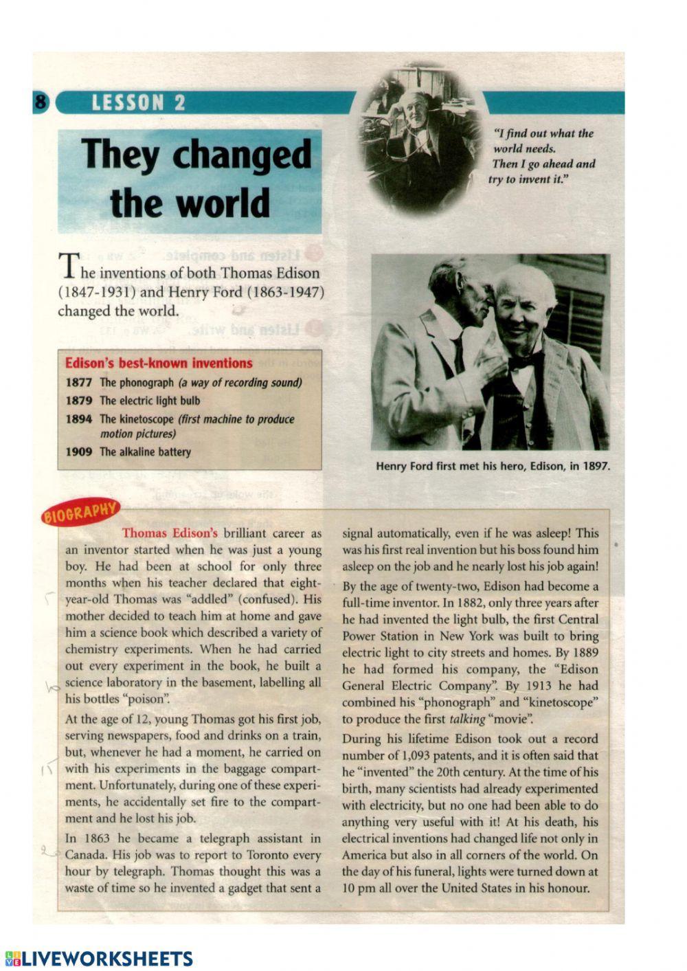 They changed the world