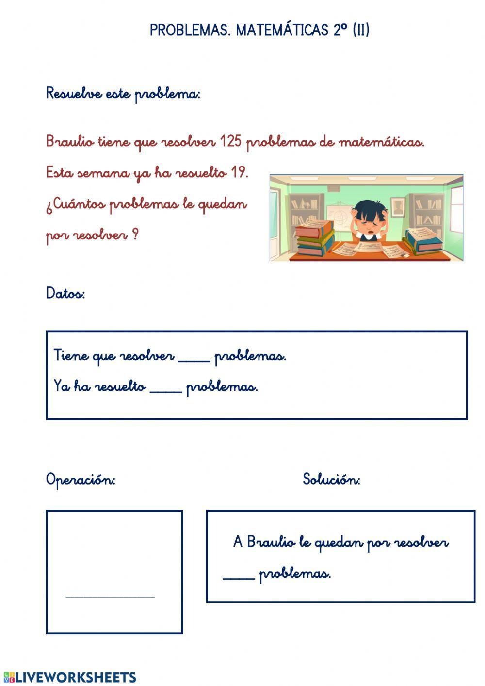 PROBLEMAS DE MATEMÁTICAS 2º . 2
