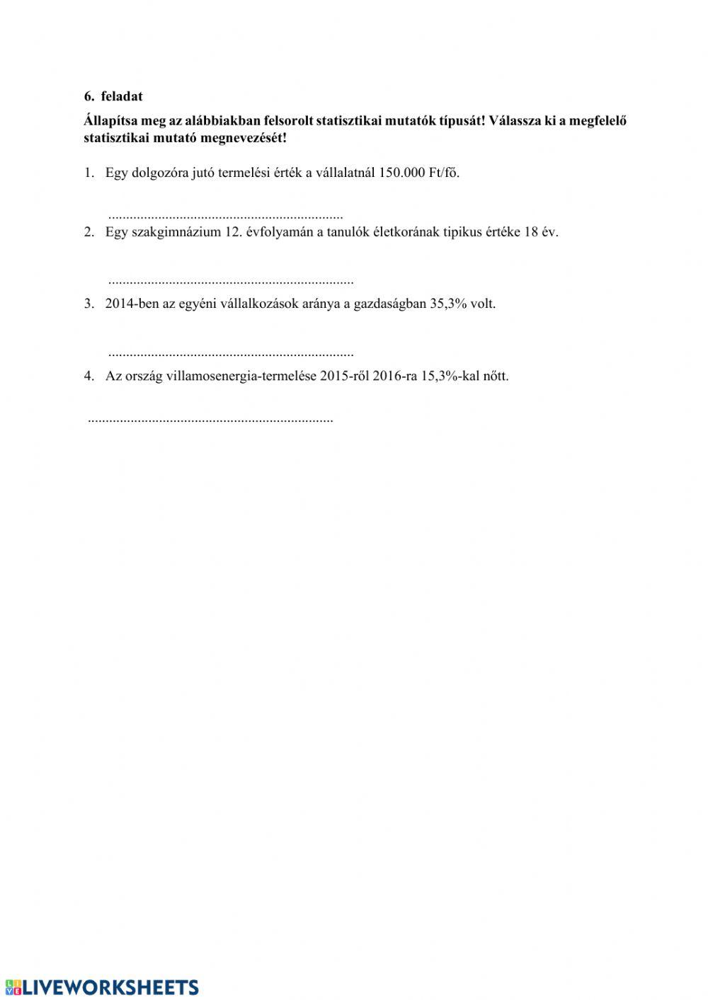 Középszint érettségi 1. rész 0506