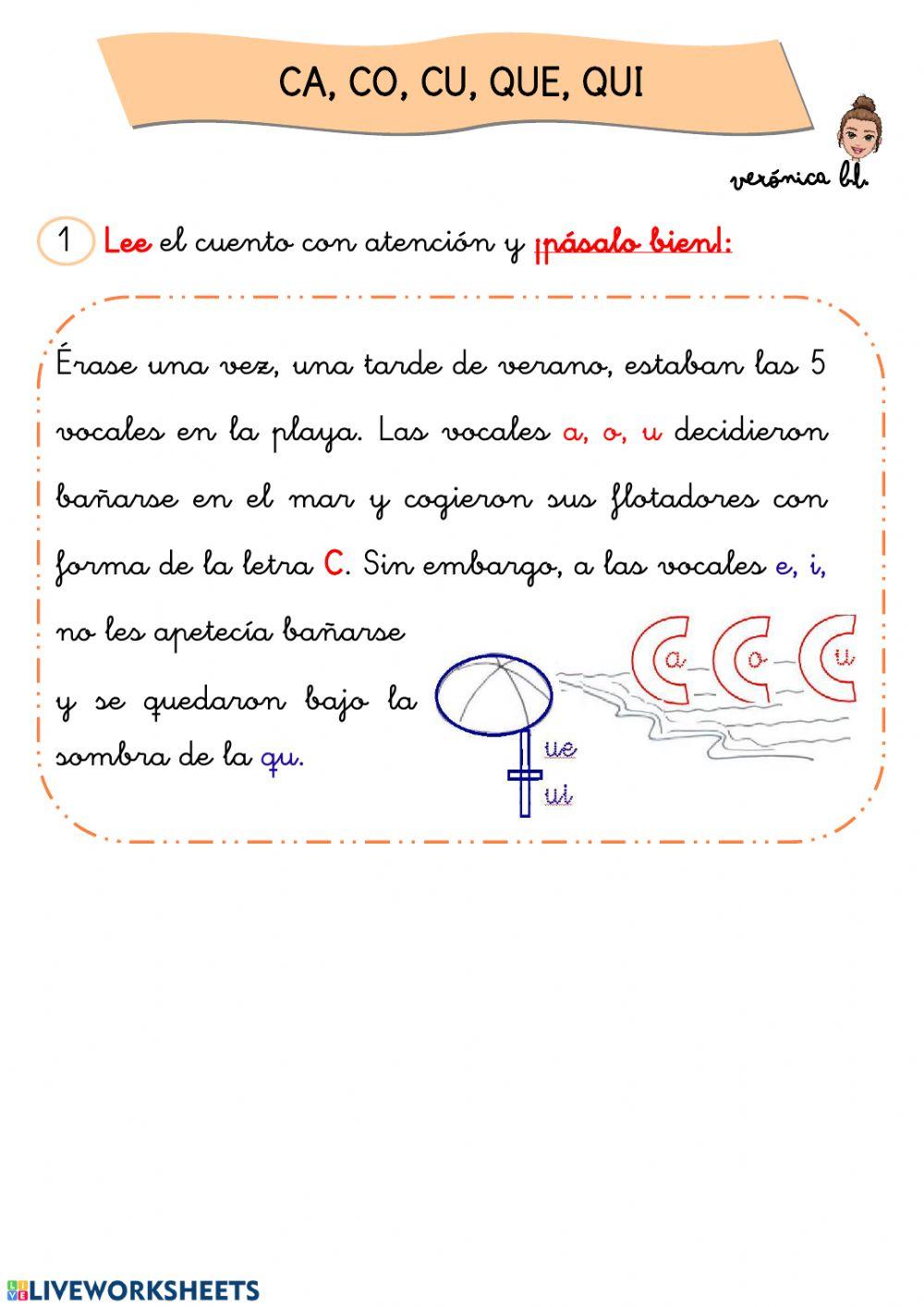 Ortografía CA, CO, CU, QUE, QUI