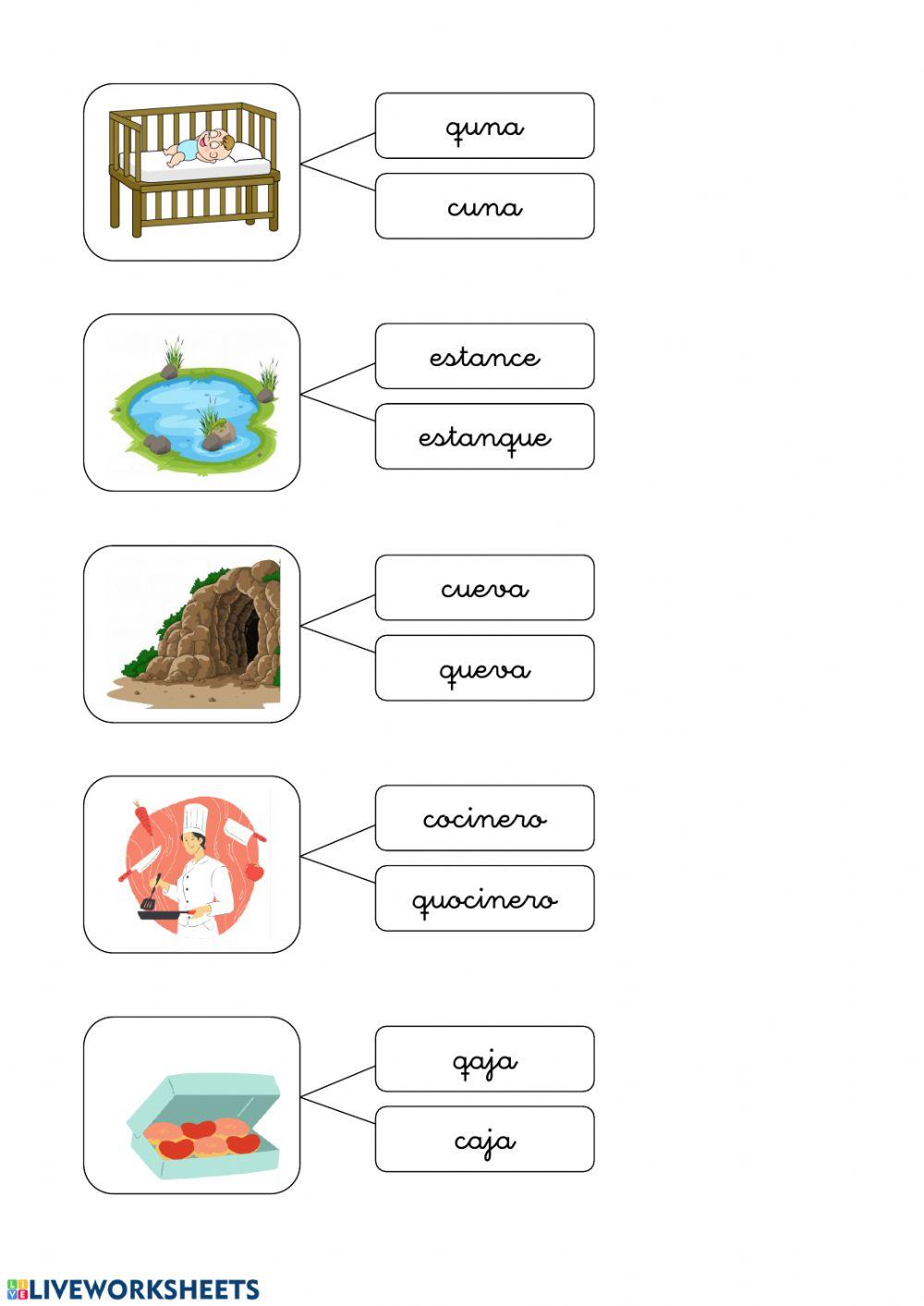 Ortografía CA, CO, CU, QUE, QUI