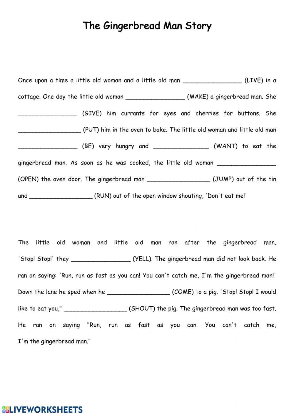 The Story of the Gingerbread Man