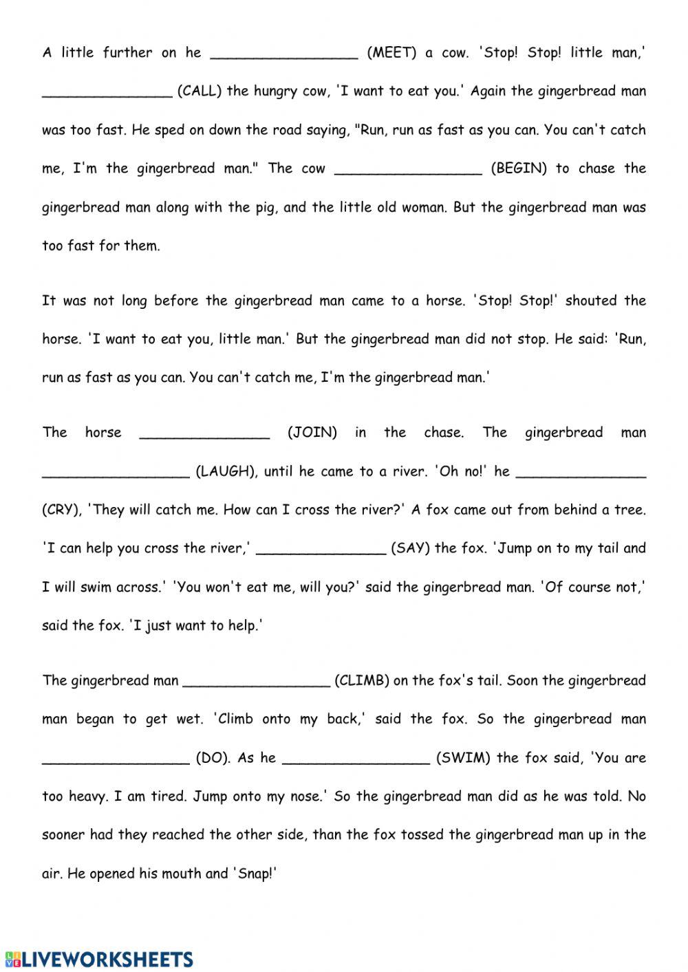 The Story of the Gingerbread Man