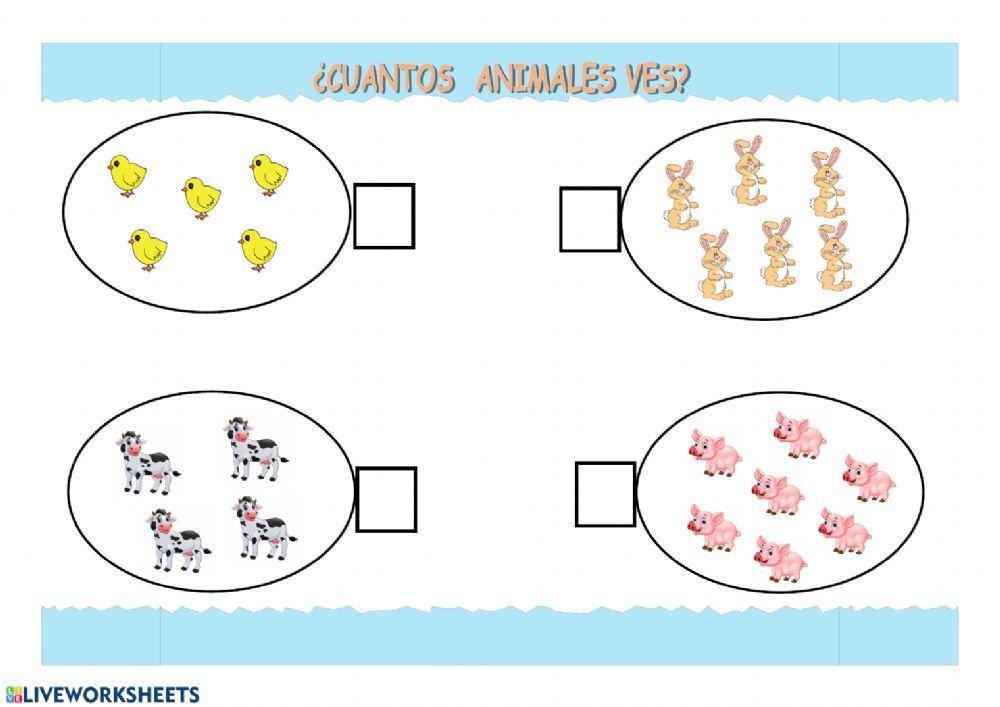 ¿cuántos animales ves?