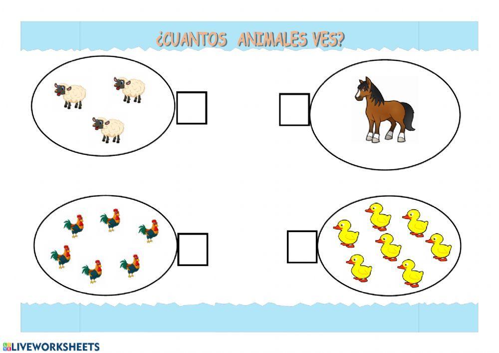 ¿cuántos animales ves?