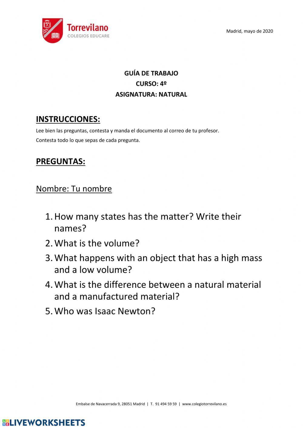 4ºNatural Science Unit 4