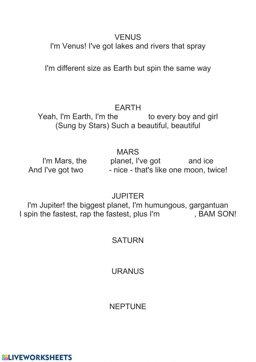 We are the planets