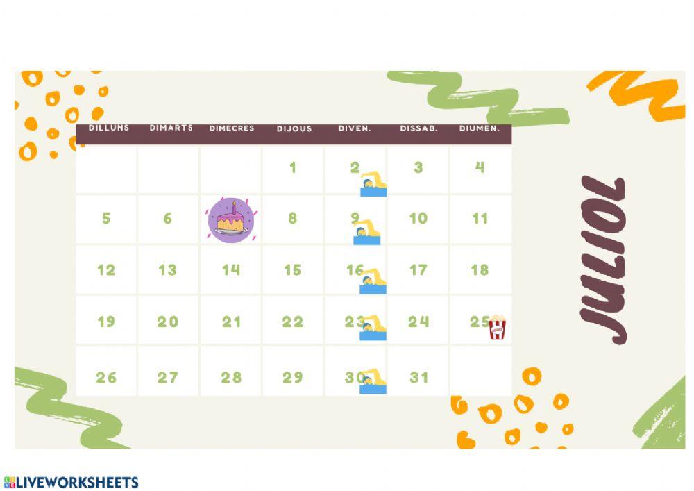 Calendari (preguntes)